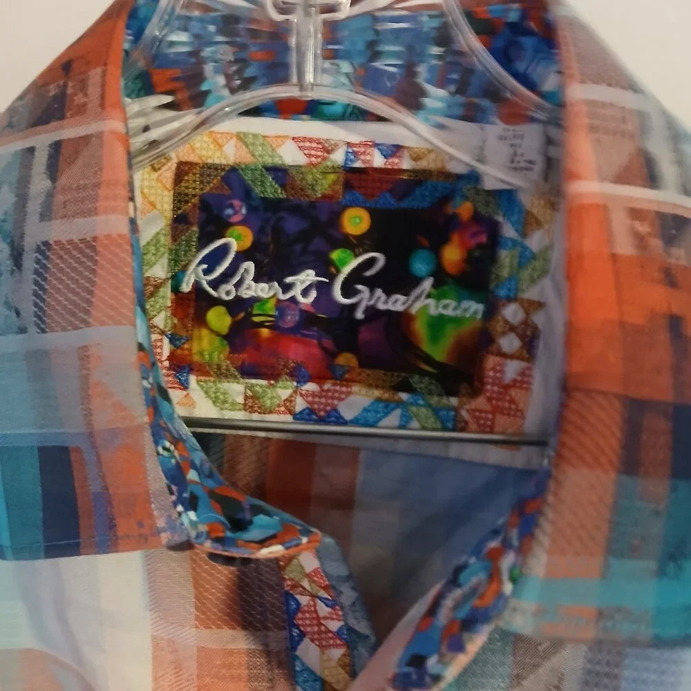 Robert Graham Sint Maarten Men's  Long Sleeve  Button Down SZ L EUC - Picture 2 of 11